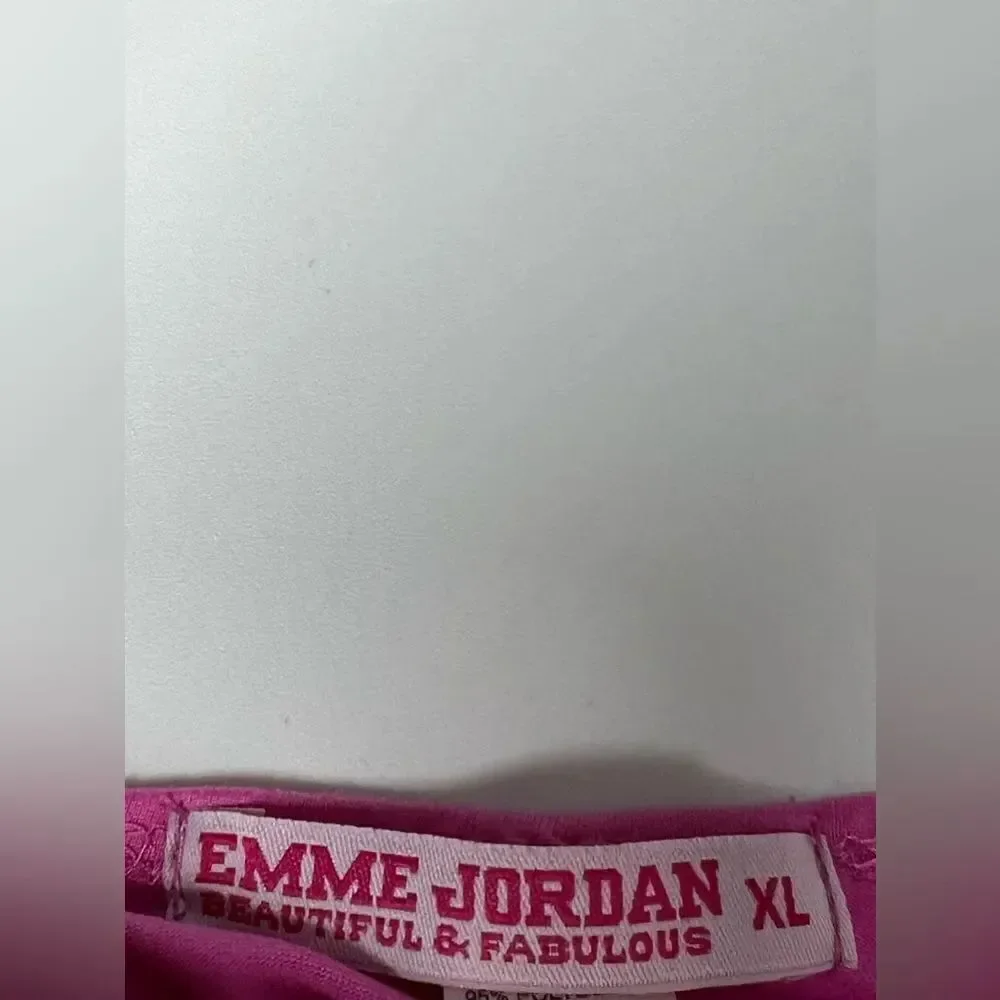 Emme Jordan Pink Cross Straps Tank Top-Size L